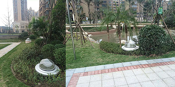 钻石形采光罩--绿化带应用